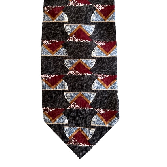 Men’s Lot of 6 Silk Geometric Neck Ties 57-58 in Pierre Balmain, American Living - Picture 6 of 12